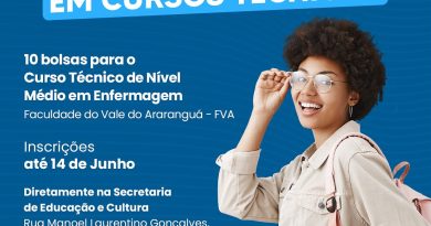 Estudantes de Passo de Torres têm até 14 de junho para concorrer a bolsas de estudo de Técnico em Enfermagem