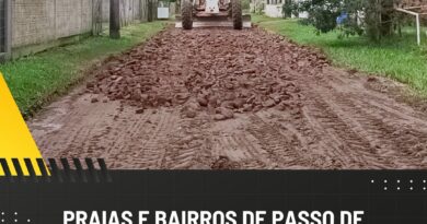 Praias e bairros de Passo de Torres recebem manutenção da infraestrutura