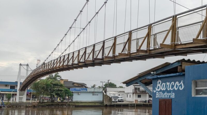 Liberada a passagem na Ponte Pênsil entre Passo de Torres e Torres