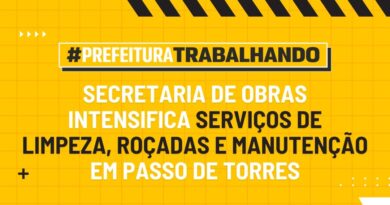 Secretaria de Obras intensifica serviços de limpeza, roçadas e manutenção em Passo de Torres